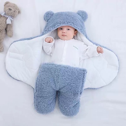 Baby Swaddle Blanket for Autumn and Winter, Thickened for Maternity Ward, Newborn Swaddling Supplies, Anti-Startle, Outdoor Wrap, Sleeping Bag, Dropshipping