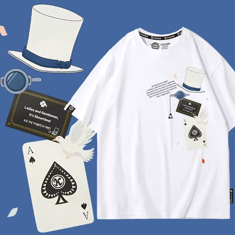 Aoko Aoko одежда для мальчиков Kaitou Kid Akai Kouichi Anzai Kouichi футболка детектива Конана мужская с короткими рукавами