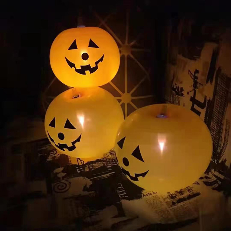 国境を越えたハロウィーンカボチャ風船祭り雰囲気オレンジカボチャ頭ラテックス風船幽霊祭り雰囲気装飾用品|undefined