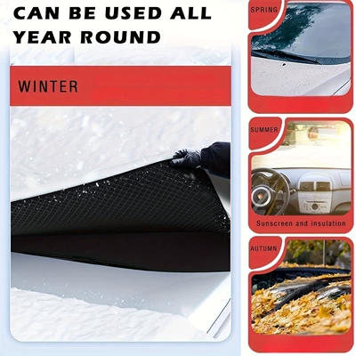 Car Windshield in Winter, Car snow shield