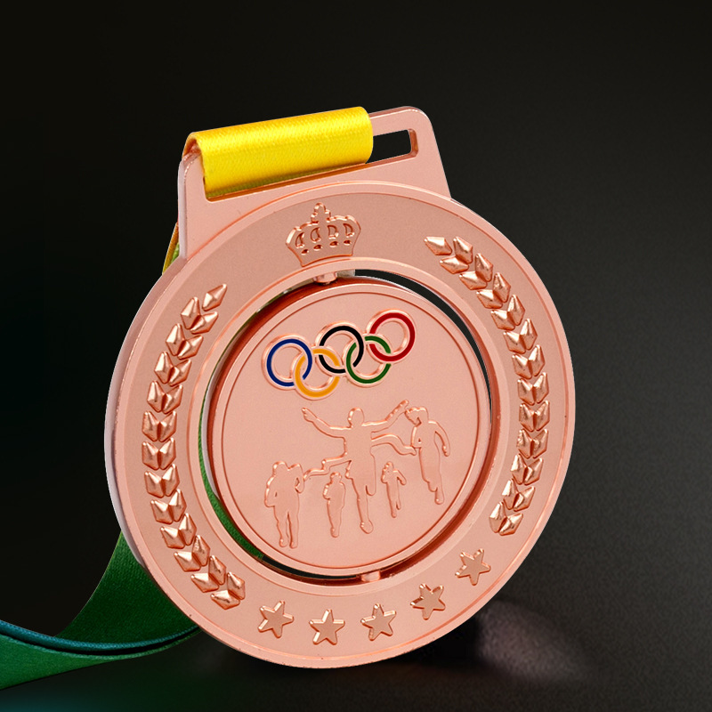 Maratón de deportes escolares medalla de metal medalla actividad competencia recuerdo listado de fabricación de medalla de aleación de zinc