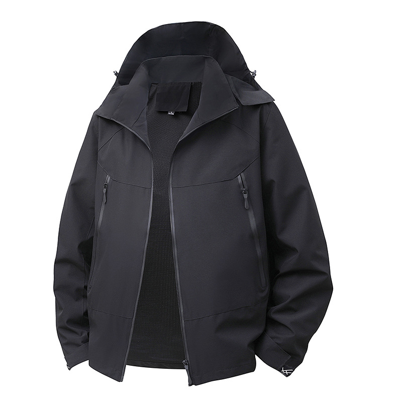 2025 otoño y invierno al aire libre traje de asalto de dos piezas conjunto desmontable chaqueta para hombres y mujeres más terciopelo grueso traje de montaña 3 en 1