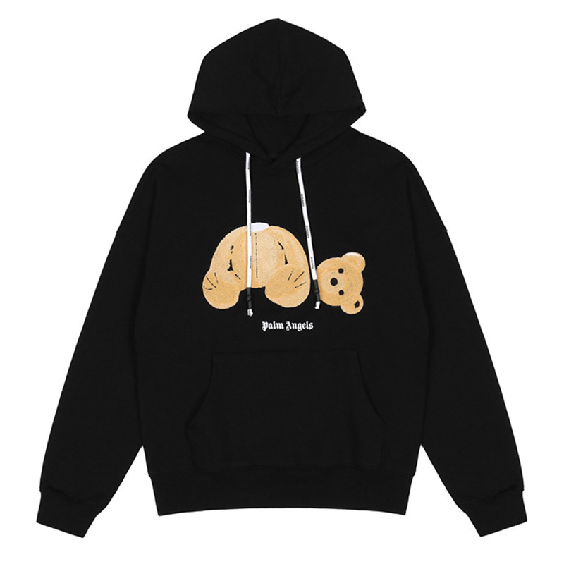 Wholesale cross-border European and American tide brand palm angel decapitated bear embroidered hooded sweater men's and women's bf hip hop hoodie jacket