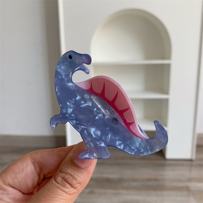 35g Weight Hair Claws Hair Accessories Type 1 Piece Quantity Holiday, Party Occasion Arylic Material Dinosaur Pattern Women's Gender Cute Style Cute Little Dinosaur Acrylic Small Jaw Clip Cute Personality Sweet Niche Hair Claw Hairpin Hair Ornaments New 28