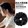 13#Black satin pillow hair tie 14cm