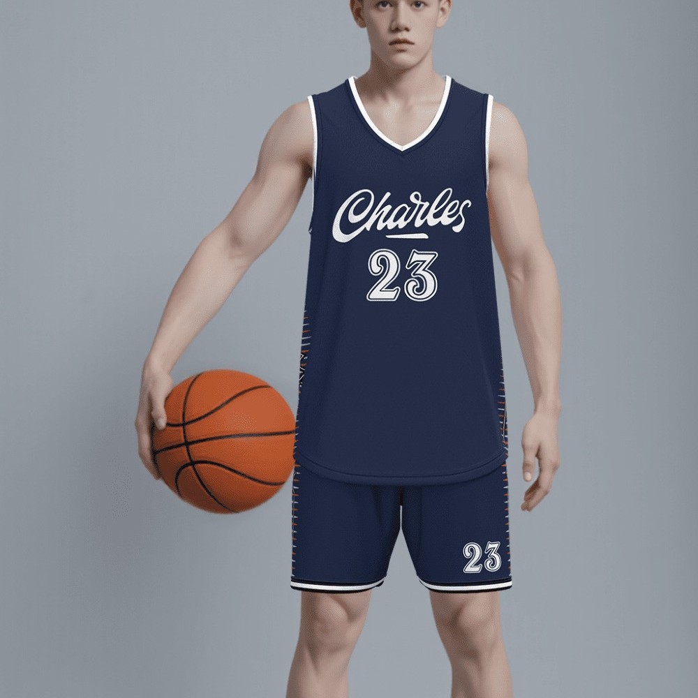 Summer Basketball Jersey Shorts Suit Sports American Men's Loose Quick-Drying Sports Printed Logo Name Fc208