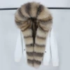 White + blue silver gold fox fur