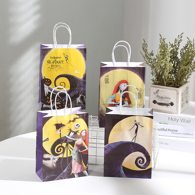 Halloween Festival Pumpkin, Spider Web, Ghost Pattern Cool Style Style Halloween Cool Style Pumpkin Spider Web Ghost Kraft Paper Daily Gift Bags 1 Piece