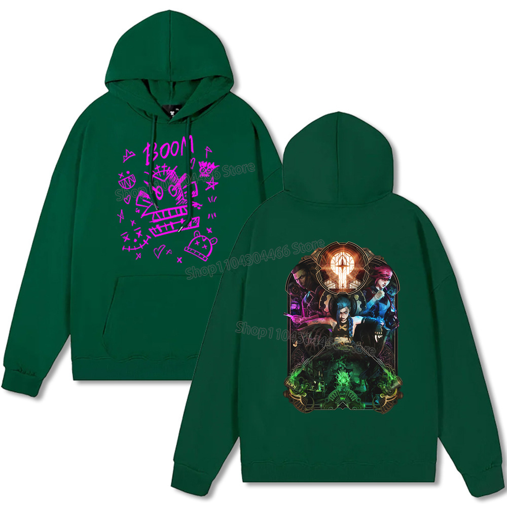 Arcane Hoodie Y2k Clothes Jinx Arcane Pullover for Men/women