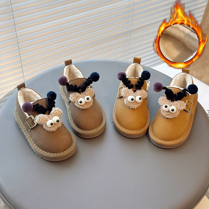 Мягкая хлопчатобумажная обувь для девочек 2024 зимний новый мультфильм милый мягкий фон нескользящая хлопковая обувь корейская детская мультяшная обувь