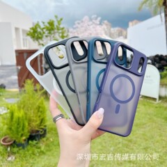 适用苹果iPhone17金尚磁吸手机壳三星S25肤感半透磨砂防摔保护套