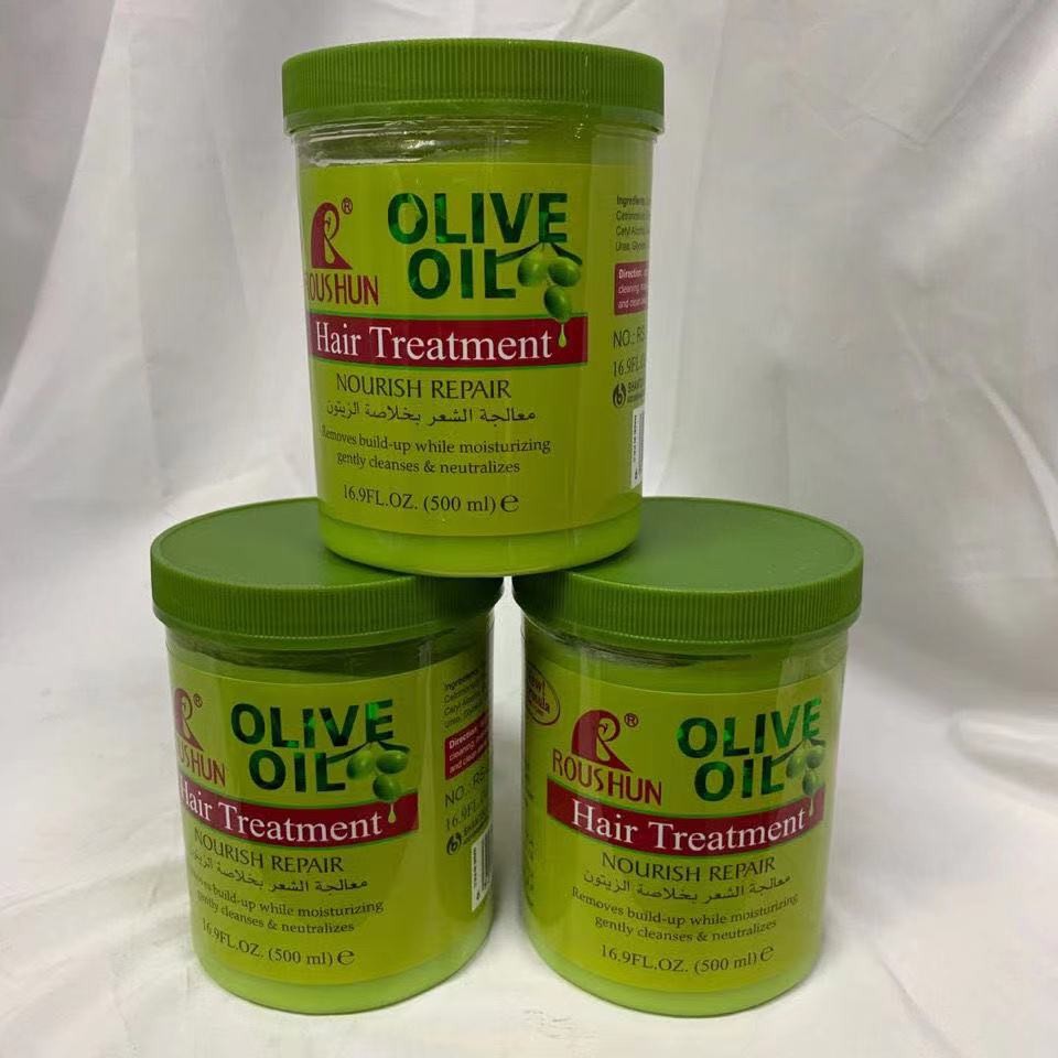 柔顺橄榄500ml焗油膏?ROUSHUN OLIVES HAIR MAS蛋白焗油膏通用