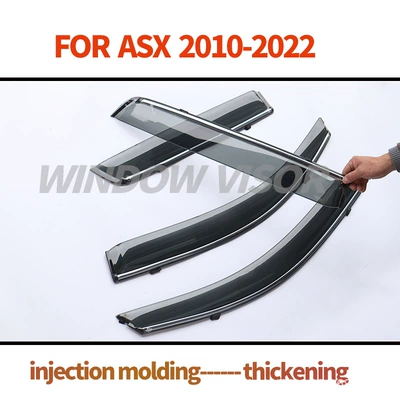 Suitable for Mitsubishi Jinxuan Rain shield - injection-molded-thickened-version-4pcs-asx-rvr-2010-2022-acrylic-with-silver-bright-strip-cross-border-batch