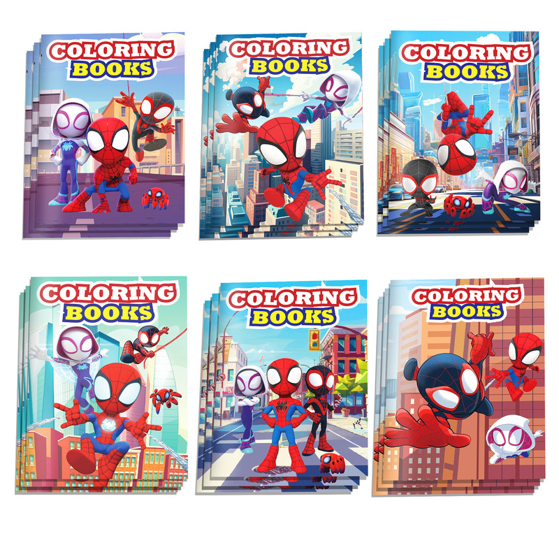 TY057アマゾンスパイダーマンアニメカラーDIY塗り絵パーティー漫画カラー塗り絵|undefined