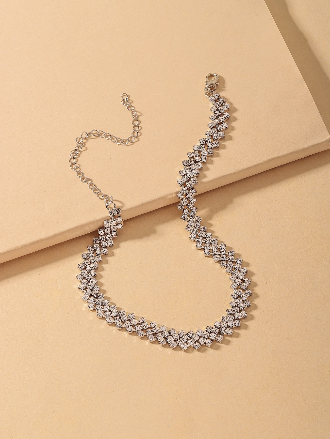 Fashion Full Diamond Multi-layer Necklace display picture 4