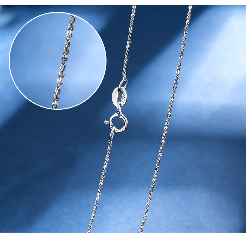 1 Piece Quantity 1 Piece 925 Sterling Silver Geometric 925 Sterling Silver Melon Seeds Chain Cable Chain Box Chain Chain Necklace