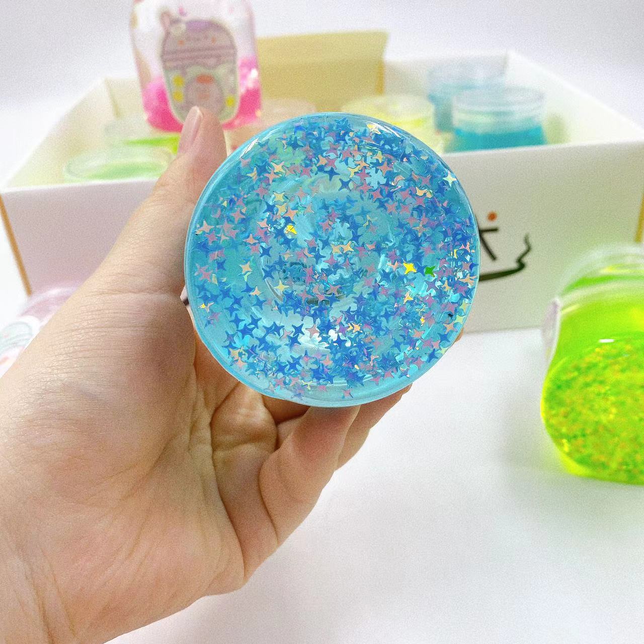 Juguetes para niños barro de cristal de barro espumante cinta adhesiva sequinilla slim DIY descompresión alta permeabilidad 2 yuanes al por mayor