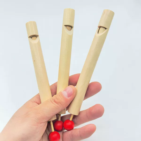 Wooden bird flute (with ball)