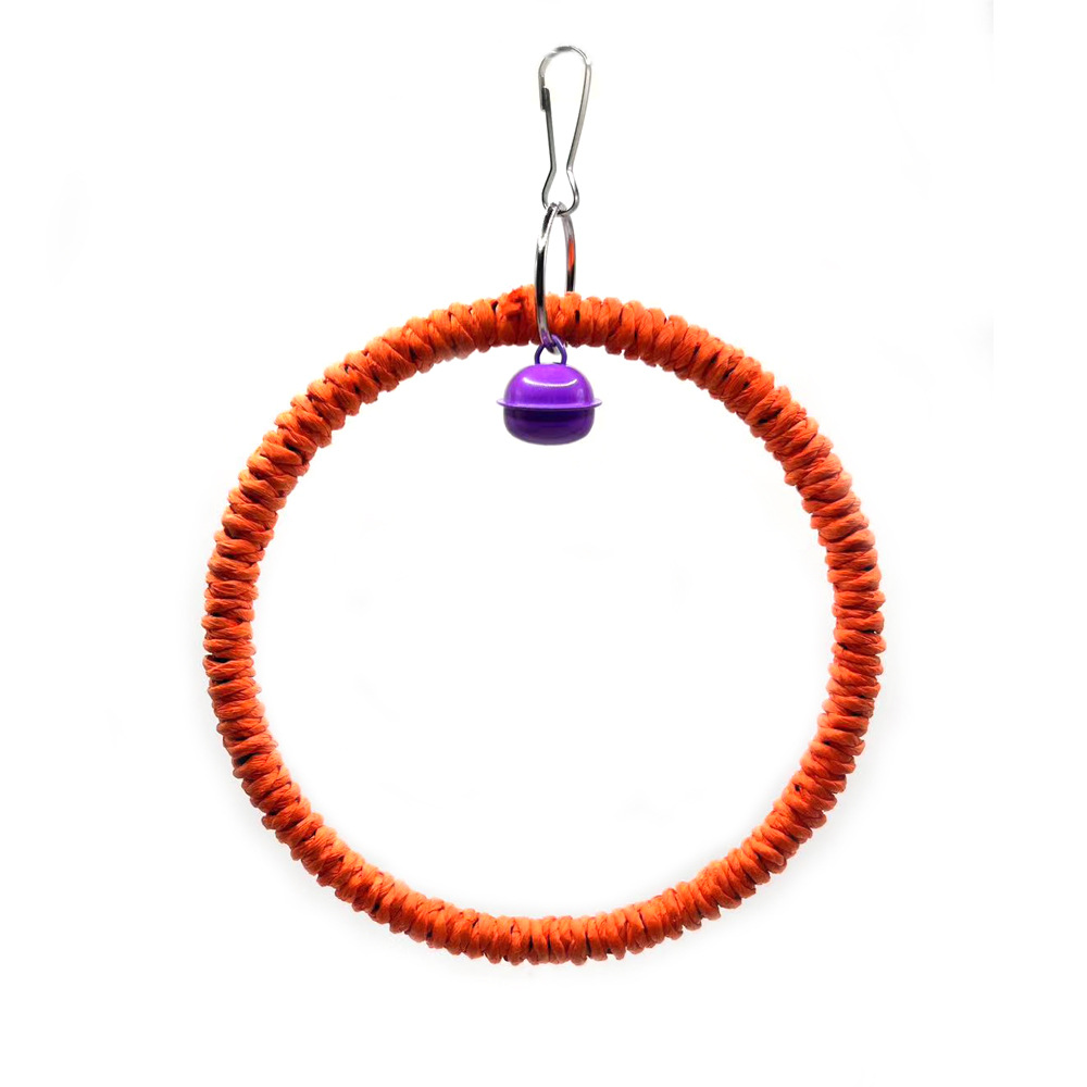 Nuevo estilo transfronterizo tema de Halloween juguete de pájaro columpio de pájaro colgante de anillo de pájaro juguete de decoración de jaula de pájaro accesorios