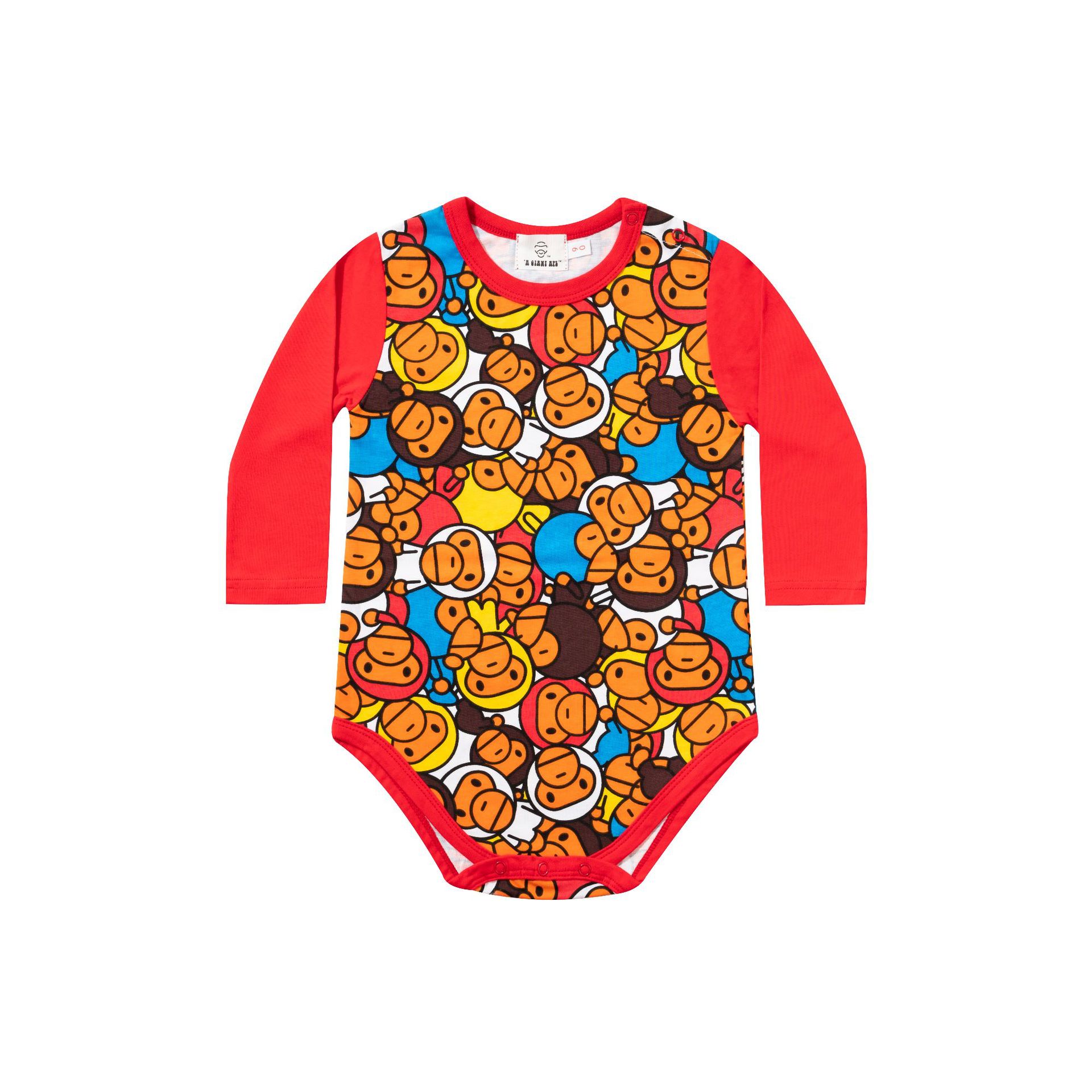 2022春季潮款包屁衣日系潮牌童装GAPE卡通新疆棉长袖三角哈衣|ru