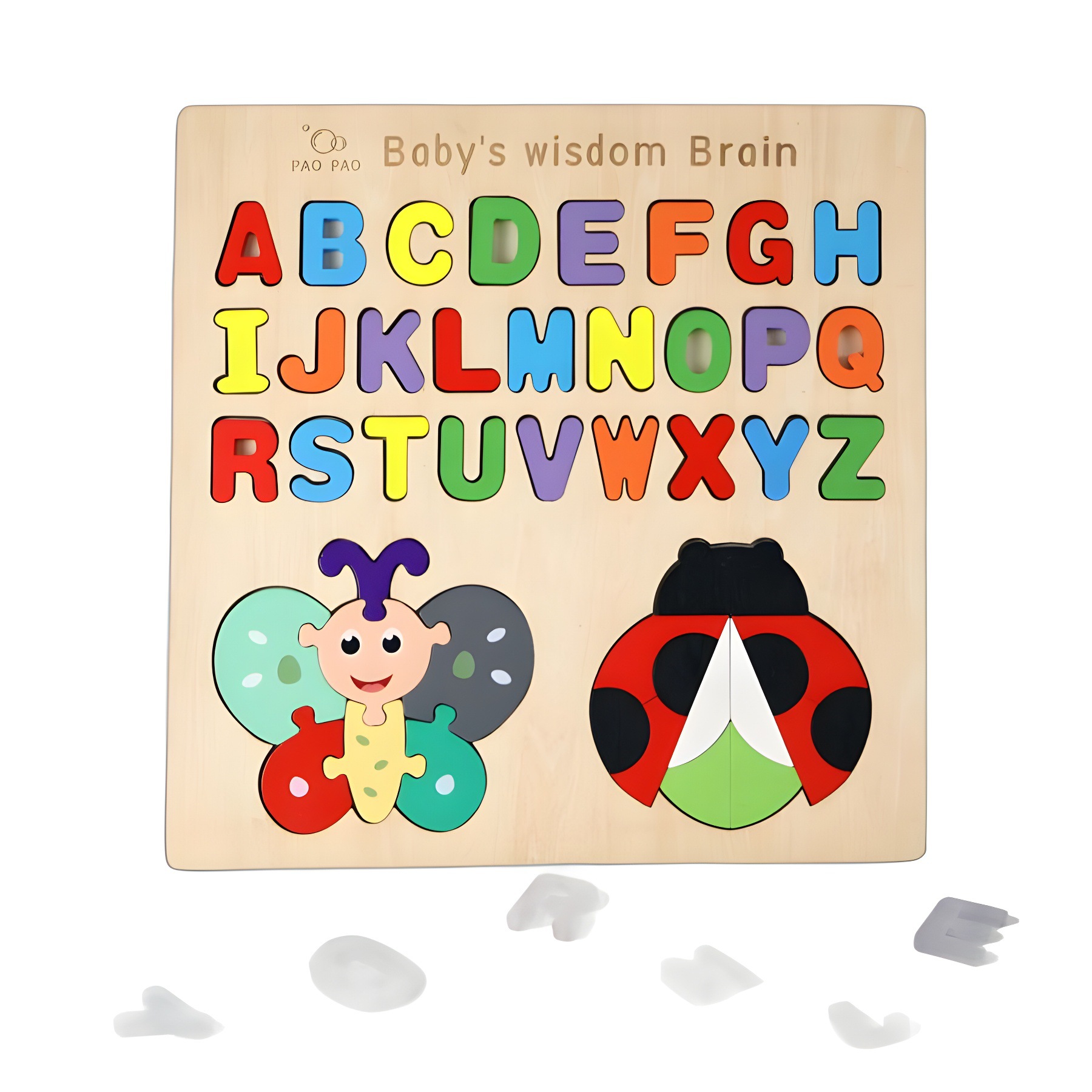 Juguetes para niños pequeños ensamblaje puzzle de educación temprana letras mayúsculas y minúsculas emparejadas números de forma geométrica de bloques de construcción tablero de agarre manual