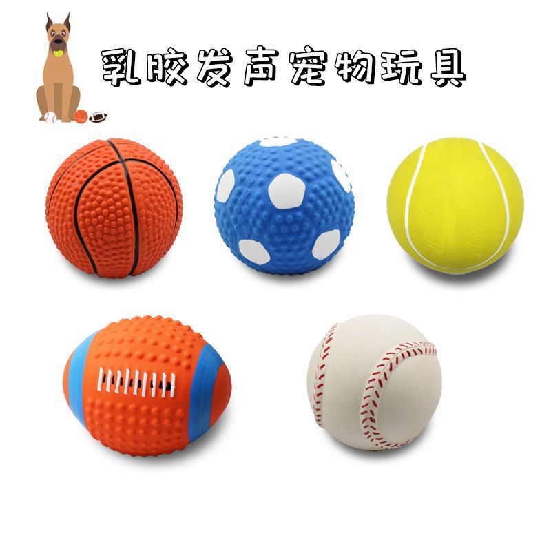 Dog Toys Are Bite-Resistant and Relieve Boredom for Small Size Dogss and Large Dogs Teddy Corgi Bichon Golden Retriever Sounding Rugby Toy Ball