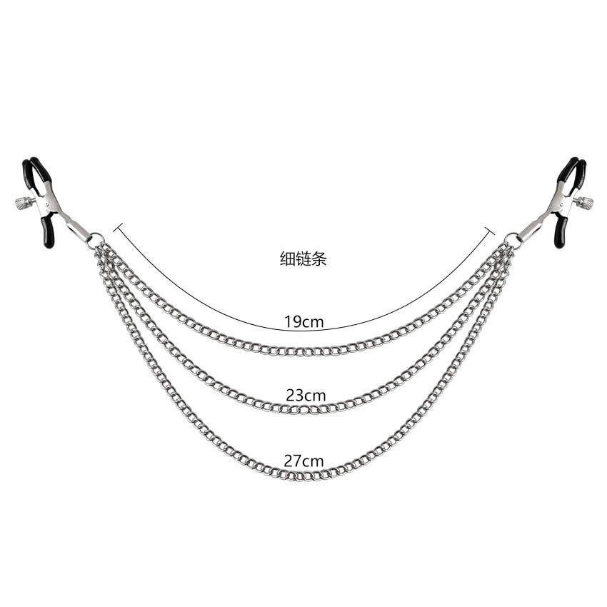 [Национальная сравнительная цена] Wildtoy Paradise SM Sex Furious Metal Three Chain Milk Packs Multi -color can be matched
