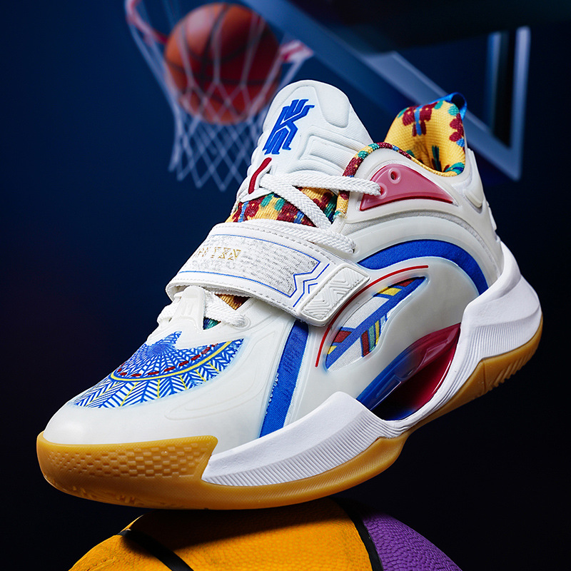 Fricción, sonido, resistencia al desgaste, antideslizante, alto rebote, zapatos de baloncesto de combate real, hombres y mujeres, estilo universitario de todo fósforo, zapatos deportivos de velcro casuales