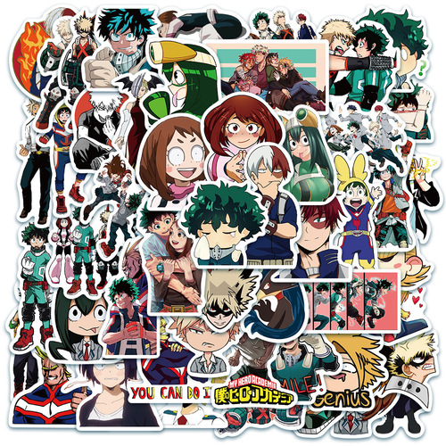A large collection of cross-border anime graffiti stickers in various styles, luggage, notebooks, guitars, skateboards, waterproof stickers