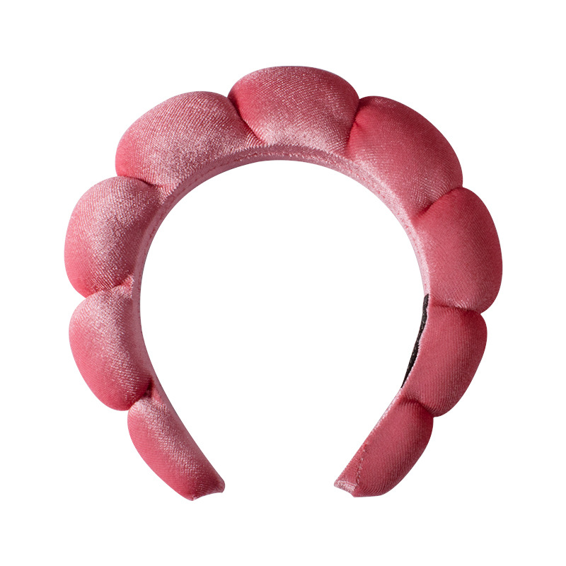 Amazon moda mujer agua ondulación terciopelo SPA diadema mullido pelo banda lavado de cara maquillaje diadema