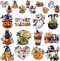 クロスボーダー新製品ハロウィン木製吊り下げ装飾品ハロウィンペンダントタグ吊り下げ装飾木製ハロウィン装飾品