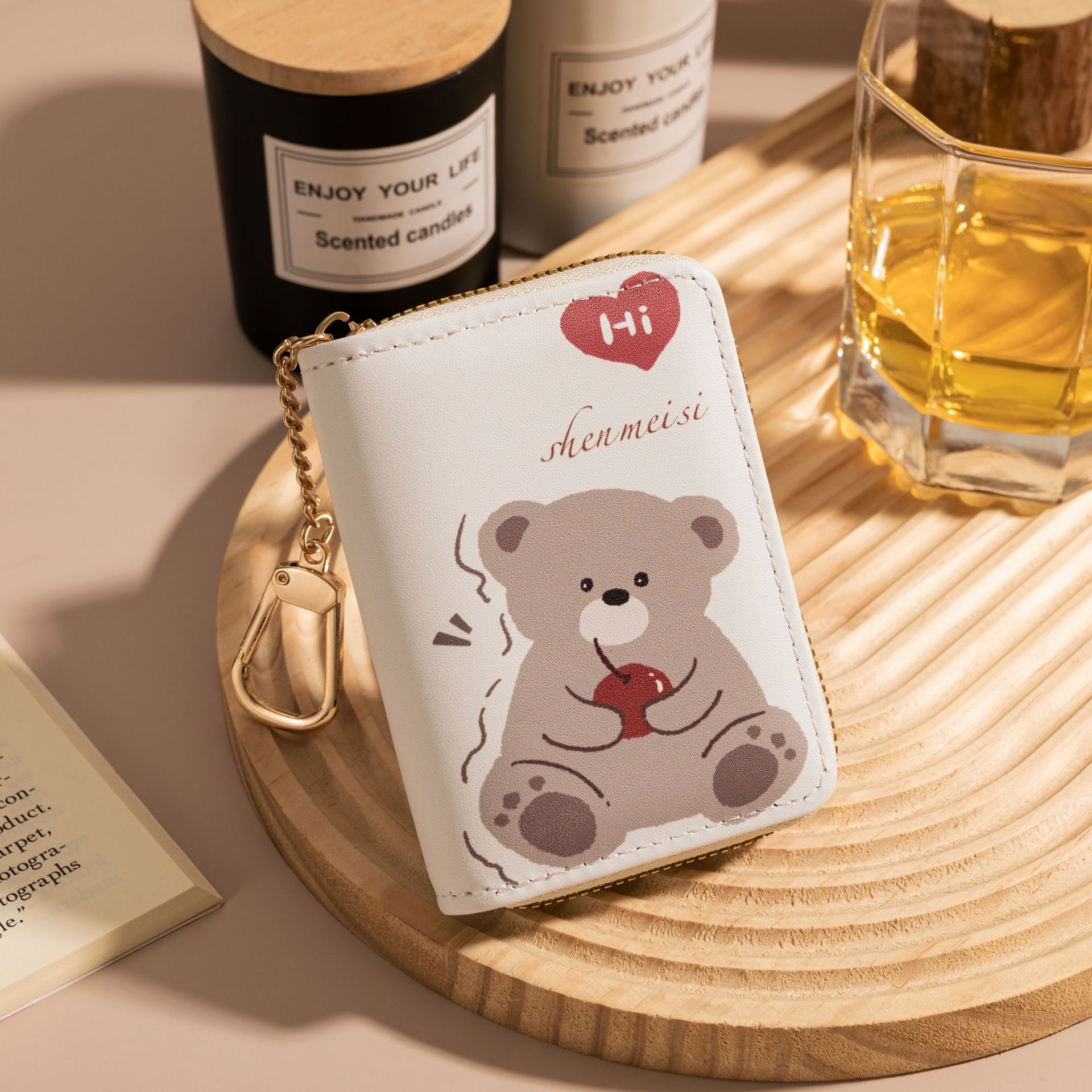 Comercio exterior lindo dulce campus vagabundo buckle bolsa de cambio de dibujos animados bolsa de almacenamiento de tarjetas bancarias