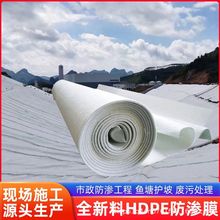 源头厂家定制 水库河道公路PE防渗布 复合土工膜 两布一膜