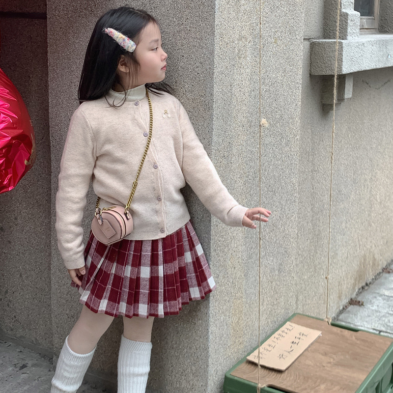 Bolsos para niños, nueva cadena de bronce, mini bolsa de pastel redondo, comercio exterior para niños y niñas, bolso pequeño para bebé de moda coreana