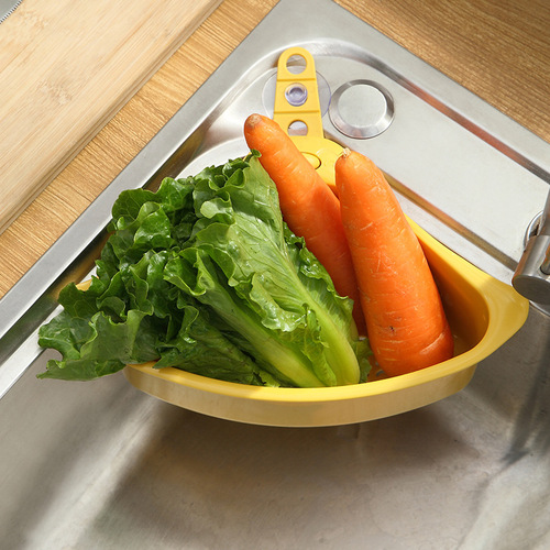 Chicken triangular sink drain basket household kitchen garbage dry and wet separation hanging fruit and vegetable drain rack