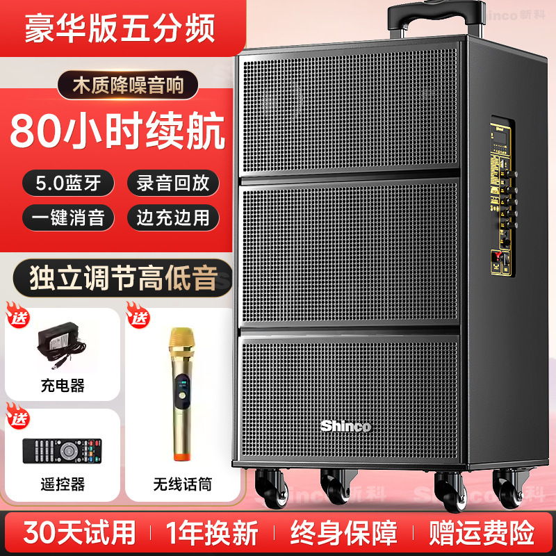 2025新款广场舞音响户外k歌大功率高音量拉杆音箱蓝牙专业演出|undefined