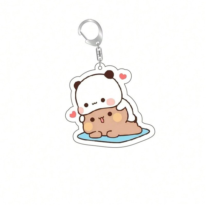 クロスボーダーアクリル新製品カップル 1 または 2 レッサーパンダ布キーホルダー高価値学生バックパックペンダント装飾|undefined