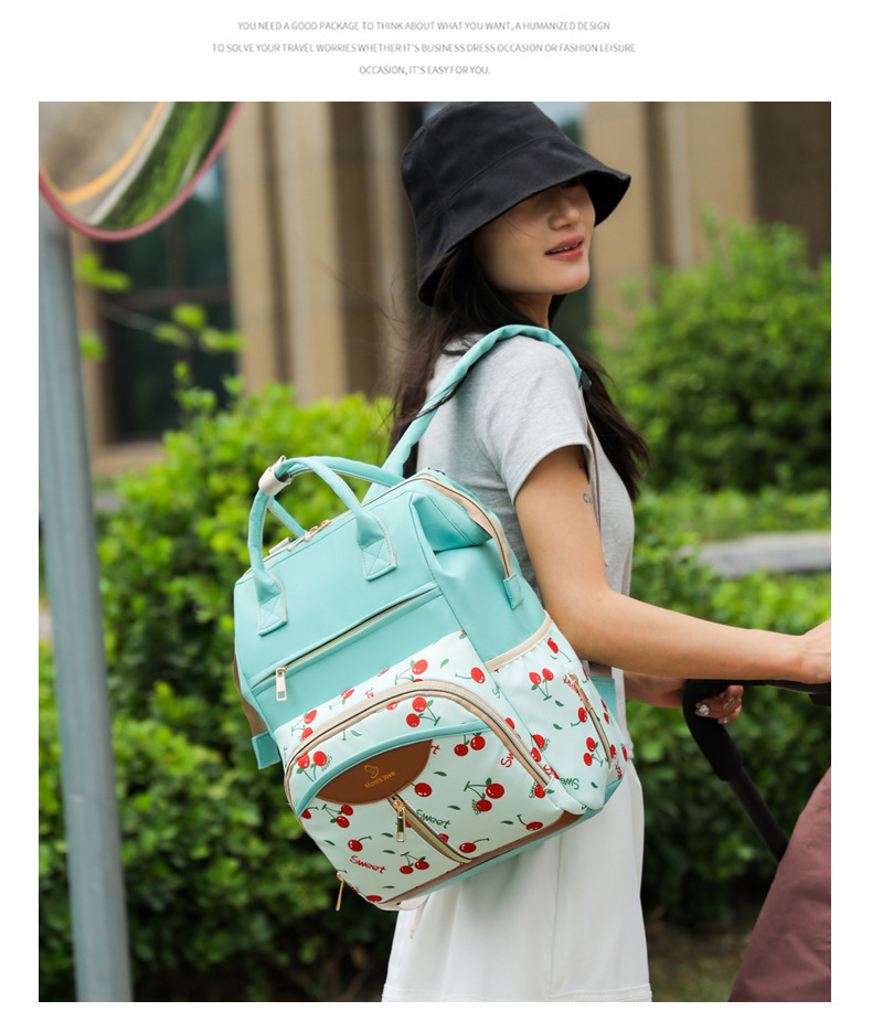 Mother and baby bag, maternity bag, large-capacity convenient mommy bag, new style, with an opening at the back to hold a baby bottle, multi-compartment maternity bag undefined