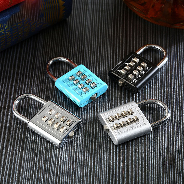 [Key password lock] metal alloy padlock button blind lock anti-theft door padlock elderly lock fixed padlock