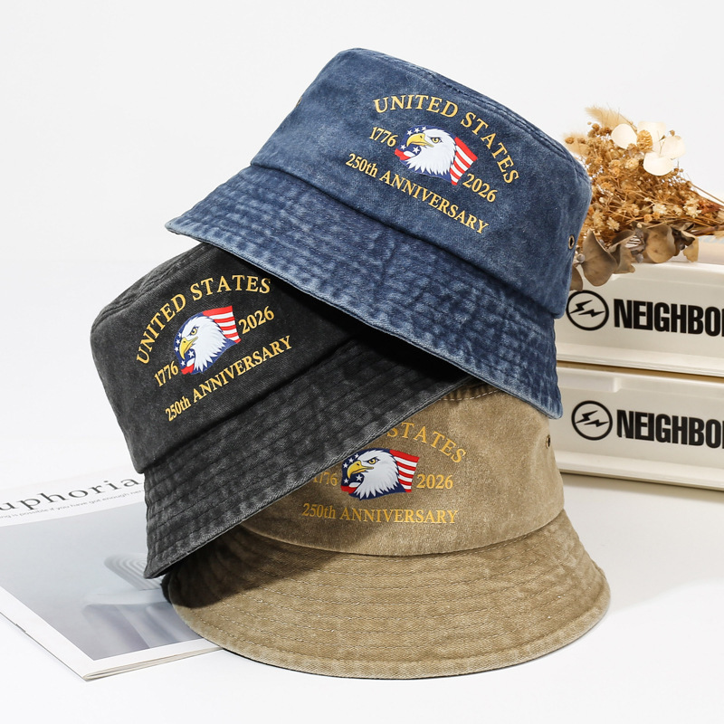 Anrcit Fisherman's Hat Veu Anniversary 250Aryed Embroidery Nsapthstatesni Black New Model 250
