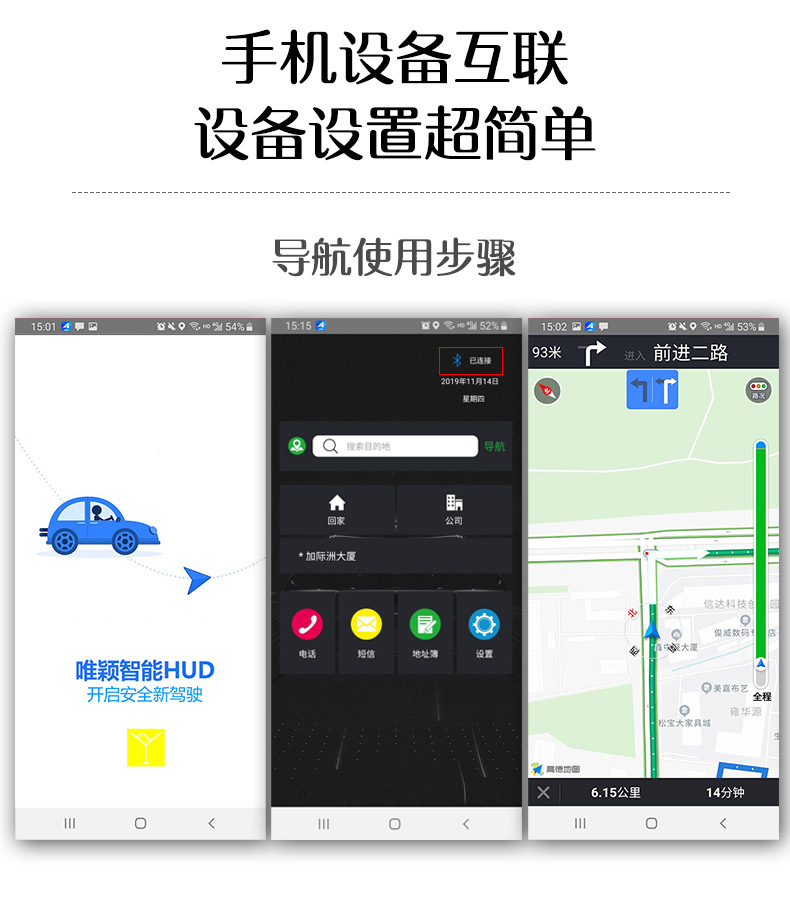 Intelligent Navigation Hud Car Display Screen, Multi-Functional Car High-Definition Head-Up Display, Speedometer, Exclusively for Cross-Border Sales