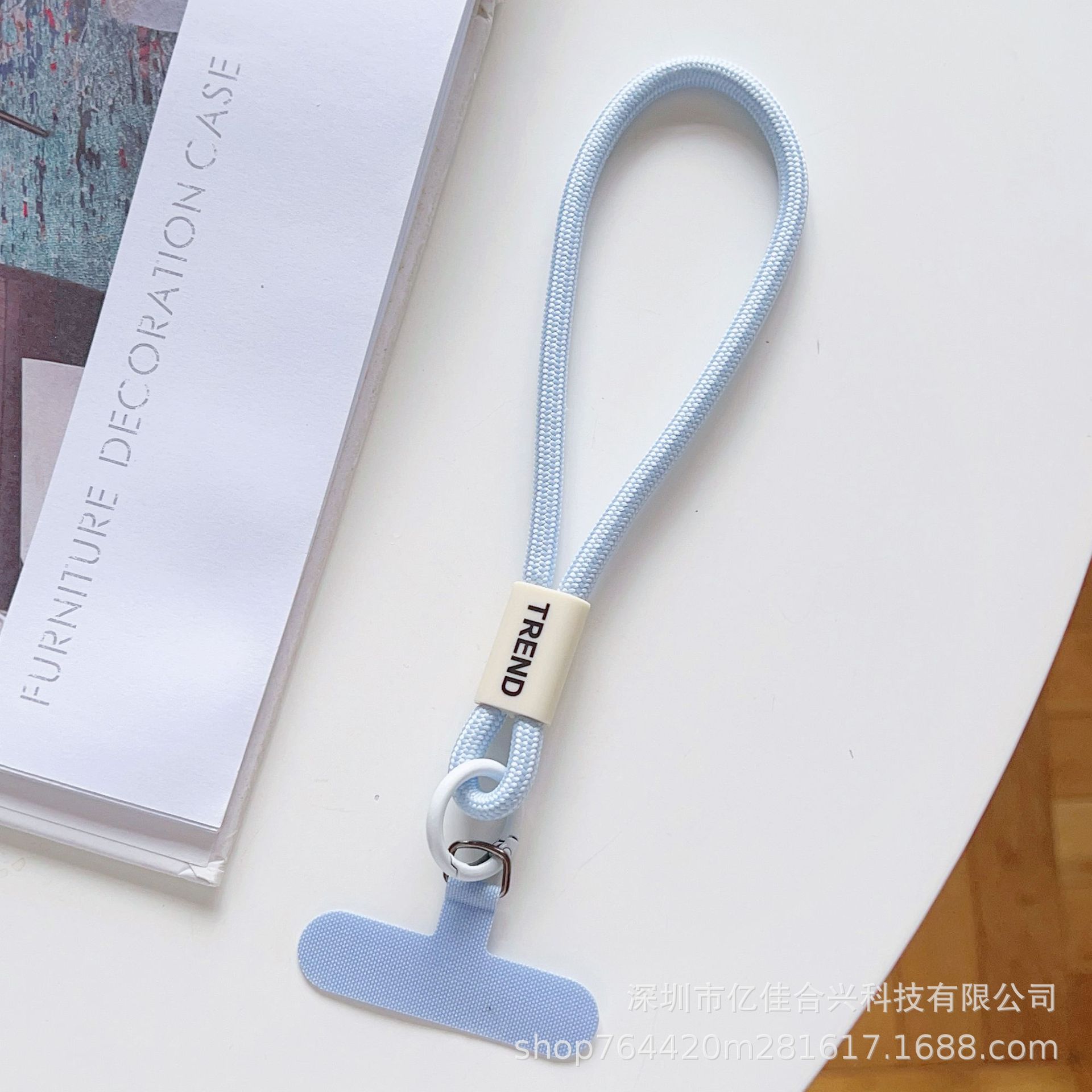 Corto ajustable hebilla de mano anti-pérdida junta de cuerdas de muñeca de poliéster simple de viaje al aire libre