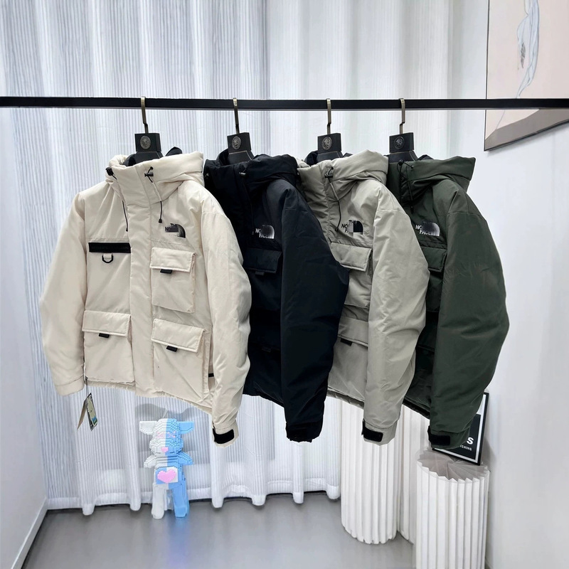The North Face Shin Min-ah's same style workwear down jacket, unisex hooded warm coat The North Face Shin Min-ah's same style workwear down jacket, unisex hooded warm coat
