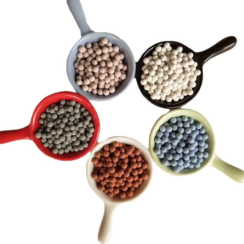 厂家供应负离子陶瓷球麦饭石彩色陶粒远红外托玛琳球电气石矿化球