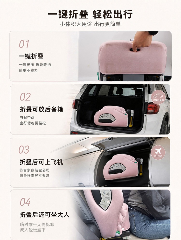 HOBESIN Universal Car Child Safety Seat for 1-2 Years Old with ISOFIX Dual Interface