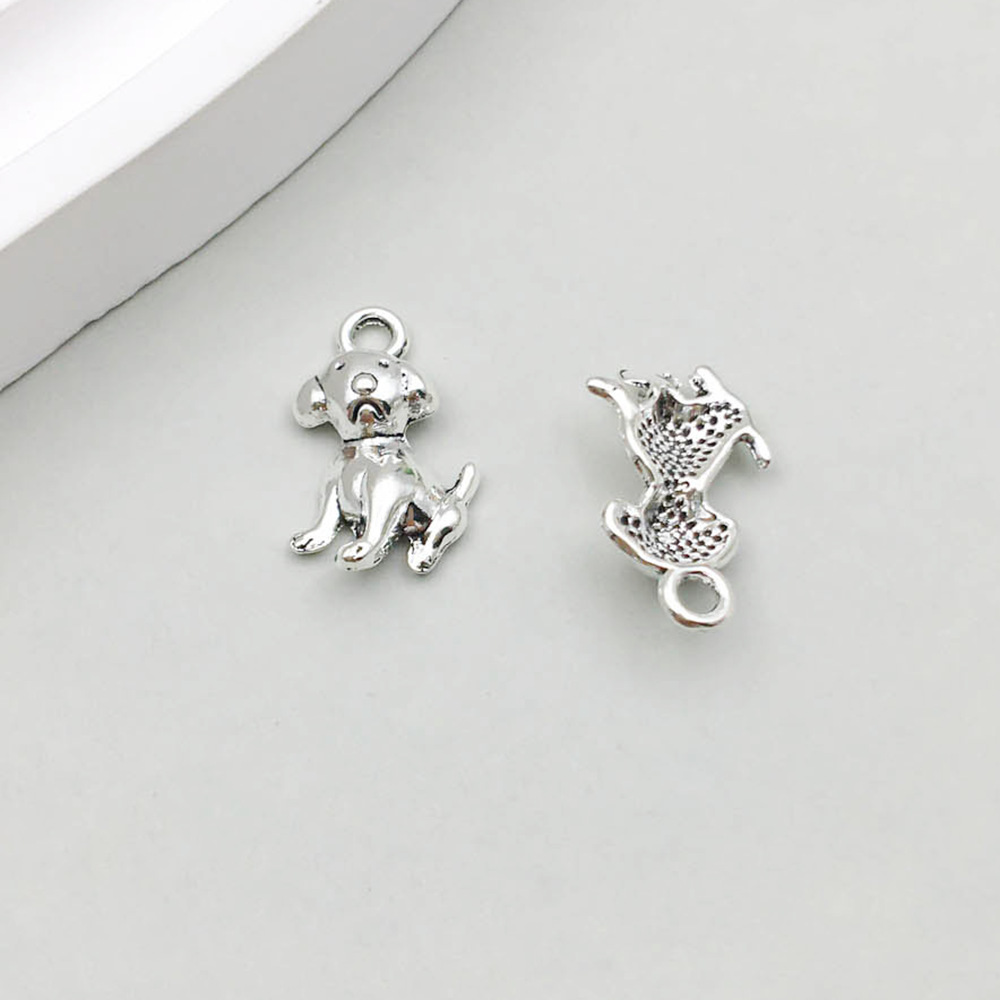 1 고대 실버 강아지 11*15mm-0.6g-11314