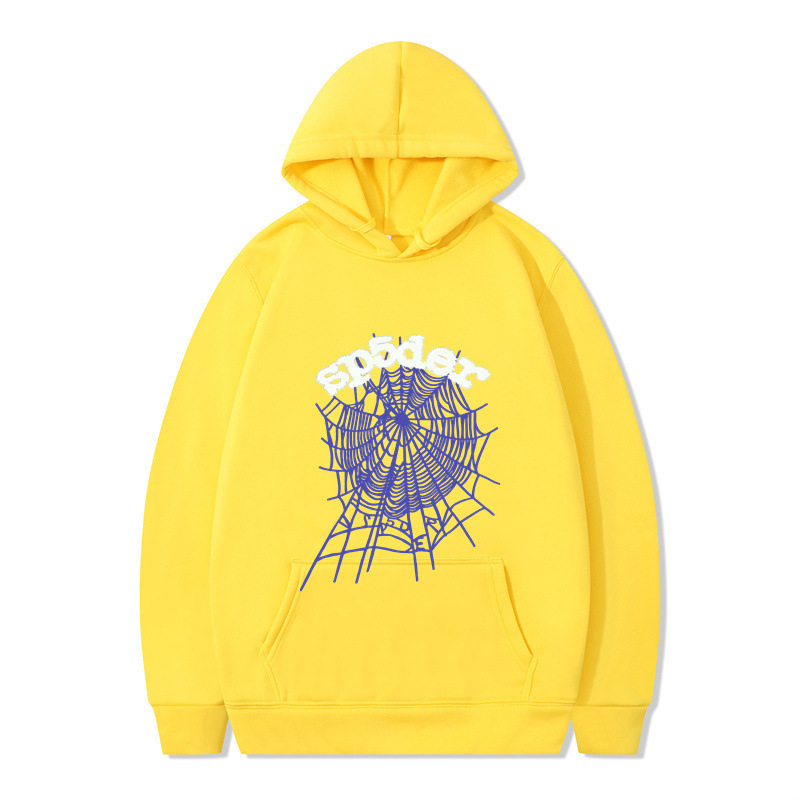 Cross-Border European and American Hoodies 555 Spider Series Men's and Women's Pullover Sweatshirts Autumn and Winter Printed Sweatshirts Wholesale
