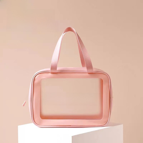 TPU transparent frosted shower bag waterproof bath bag large capacity travel storage bag, wholesale cosmetic bag