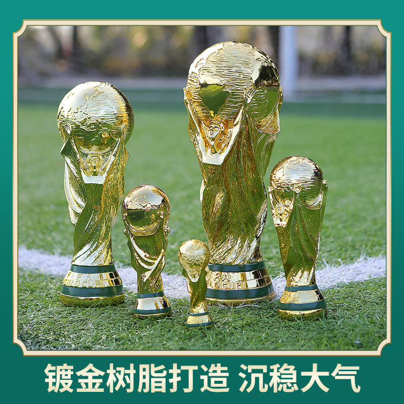Artesanías de resina trofeo de fútbol Chapado en resina Copa del Mundo Copa de Dios Guantes de Oro Bota de Oro Premio Copa de Oro