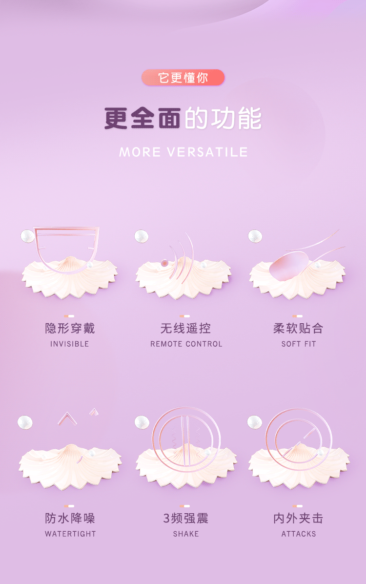 Telescopic Wearable Vibrating Egg with Remote Control and Silicone Body — detail image 2
